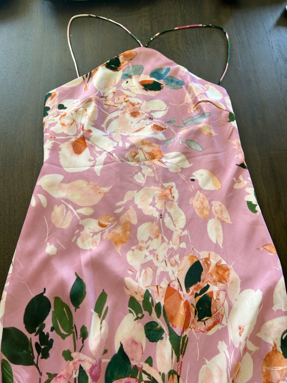Hello Molly feeling moody maxi dress in pink floral print hater neck - Picture 13 of 16